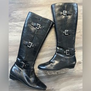 Black knee high boots